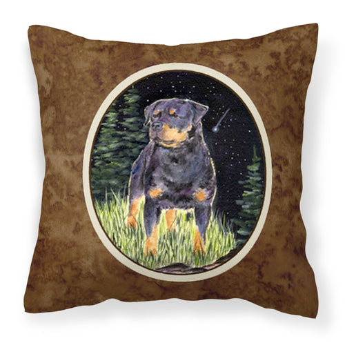 'Caroline'S Treasures Ss8475Pw1414 Starry Night Rottweiler Decorative Canvas Fabric Pillow, Large, Multicolor'