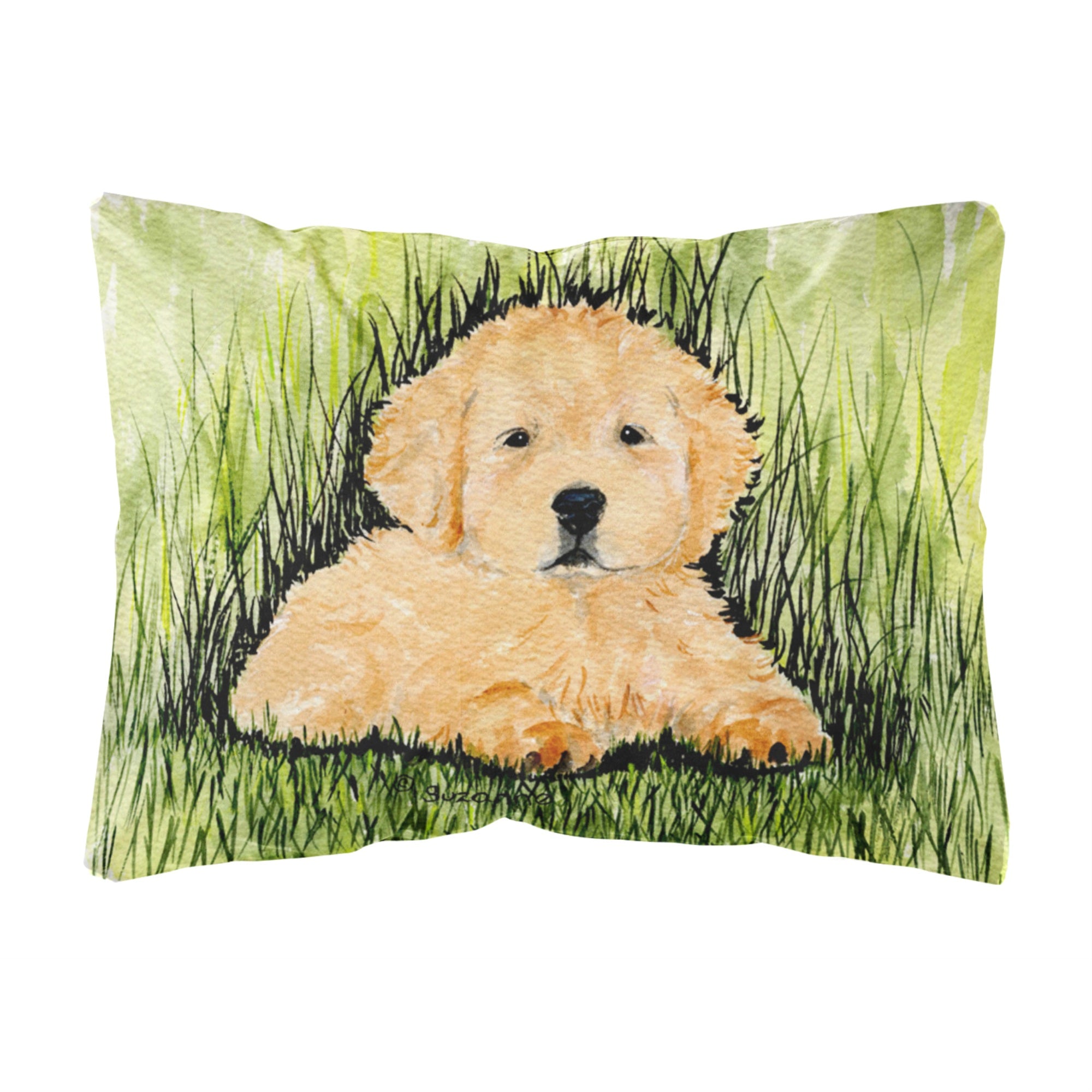 'Caroline'S Treasures Ss8476Pw1216 Golden Retriever Decorative Canvas Fabric Pillow, Large, Multicolor'