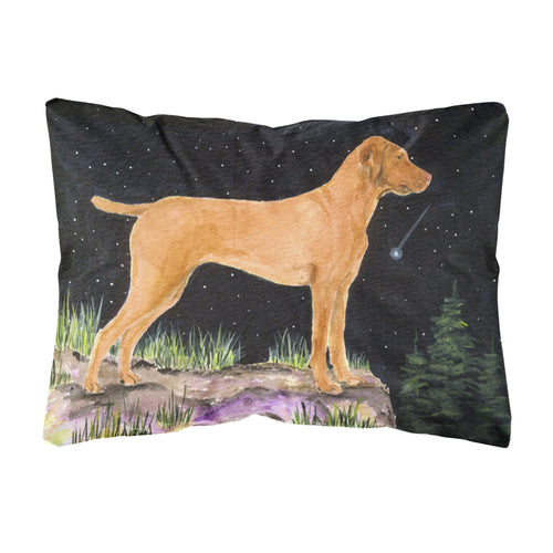 'Caroline'S Treasures Starry Night Vizsla Decorative Canvas Fabric Pillow, 12Hx16W, Multicolor'
