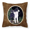 'Caroline'S Treasures Ss8483Pw1414 Starry Night Karelian Bear Dog Fabric Pillow, Large, Multicolor'