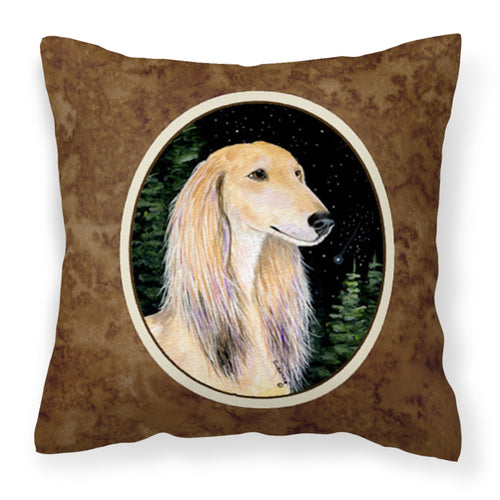 'Caroline'S Treasures Ss8485Pw1414 Starry Night Saluki Decorative Canvas Fabric Pillow, Large, Multicolor'