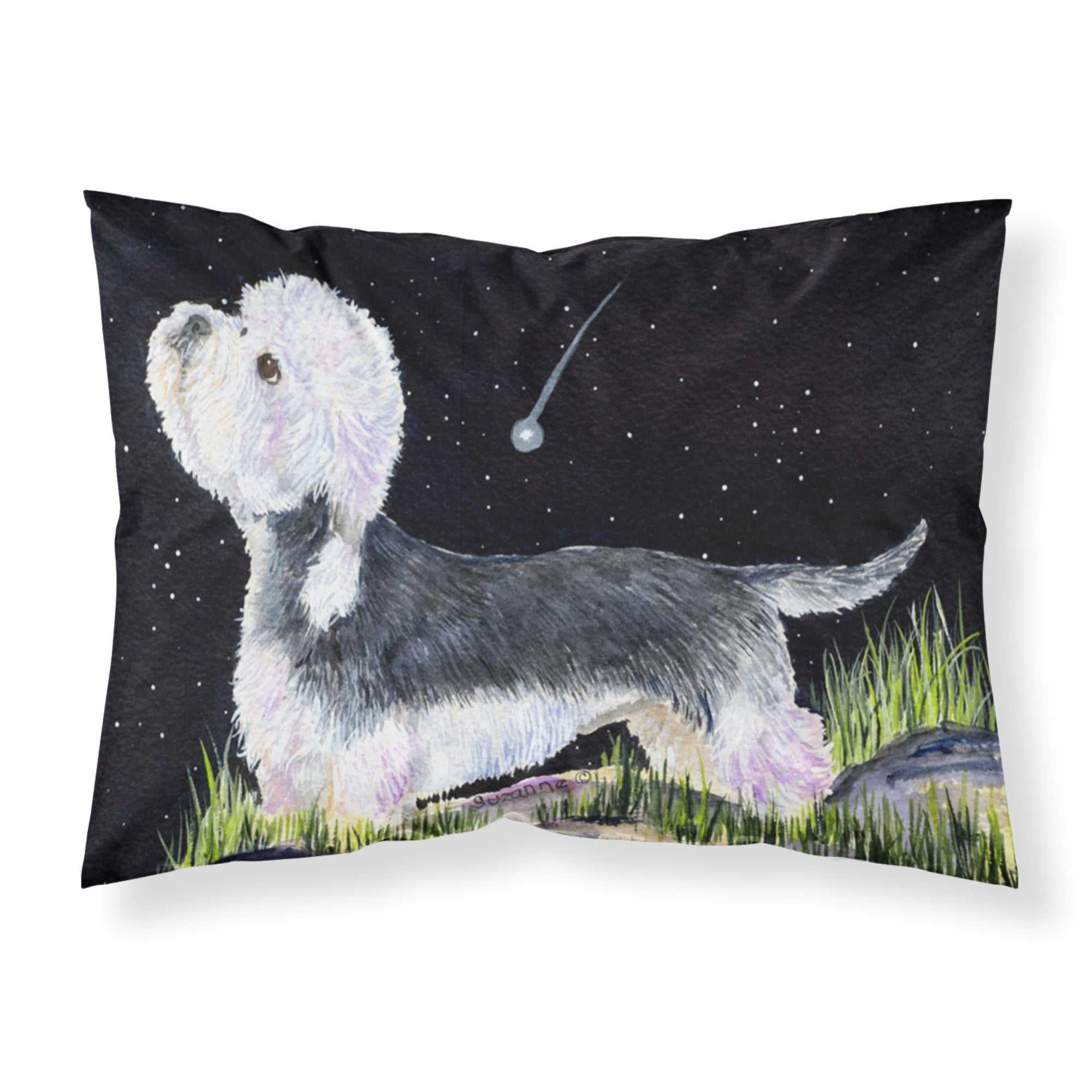 'Caroline'S Treasures Ss8486Pillowcase Starry Night Dandie Dinmont Terrier Moisture Wicking Fabric Standard Pillowcase, Large,