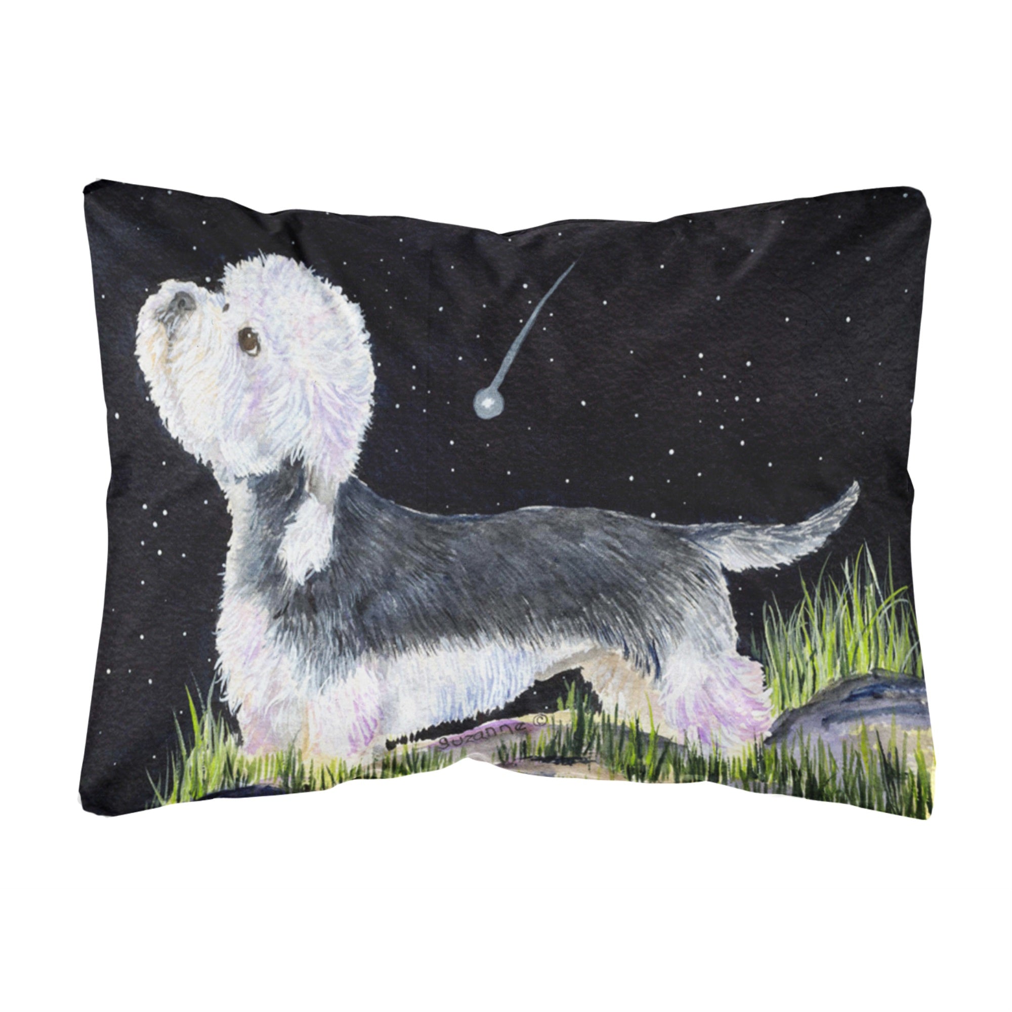 'Caroline'S Treasures Starry Night Dandie Dinmont Terrier Decorative Canvas Fabric Pillow, Large, Multicolor'