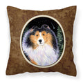 'Caroline'S Treasures Ss8491Pw1414 Starry Night Collie Decorative Canvas Fabric Pillow, Large, Multicolor'