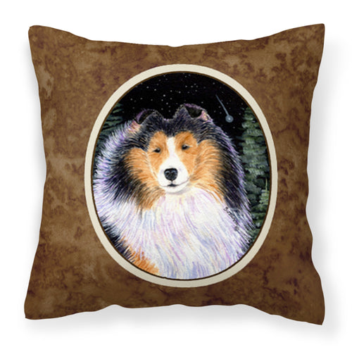 'Caroline'S Treasures Ss8491Pw1414 Starry Night Collie Decorative Canvas Fabric Pillow, Large, Multicolor'