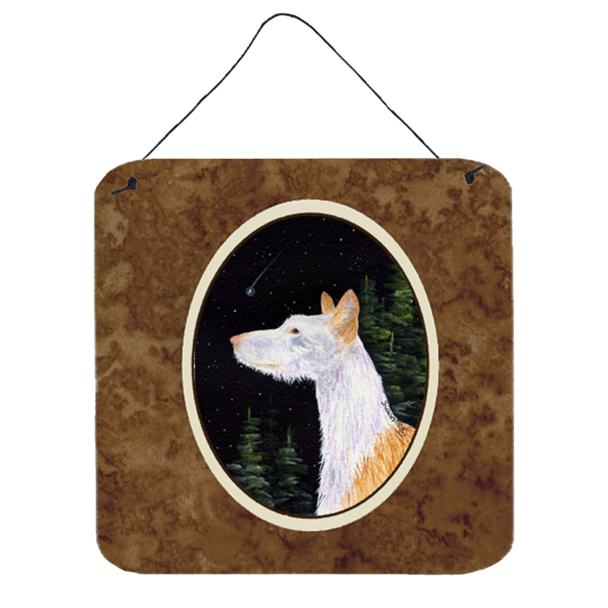 CarolineS Treasures Ss8499Ds66 Starry Night Ibizan Hound Aluminum Metal Wall Or Door Hanging Prints, 6 X 6 Inch  Inch , Multicolor