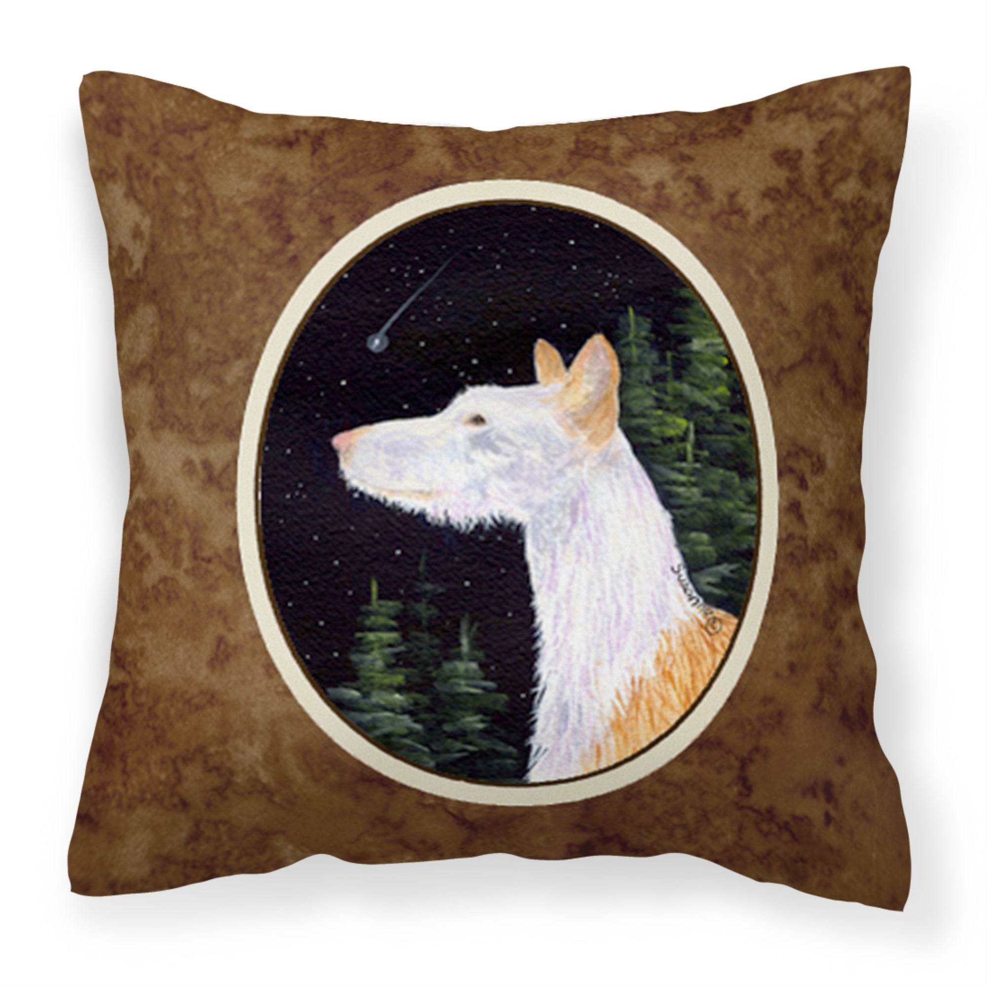 'Caroline'S Treasures Ss8499Pw1414 Starry Night Ibizan Hound Decorative Canvas Fabric Pillow, Large, Multicolor'