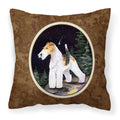 'Caroline'S Treasures Ss8503Pw1414 Starry Night Fox Terrier Decorative Canvas Fabric Pillow, Large, Multicolor'