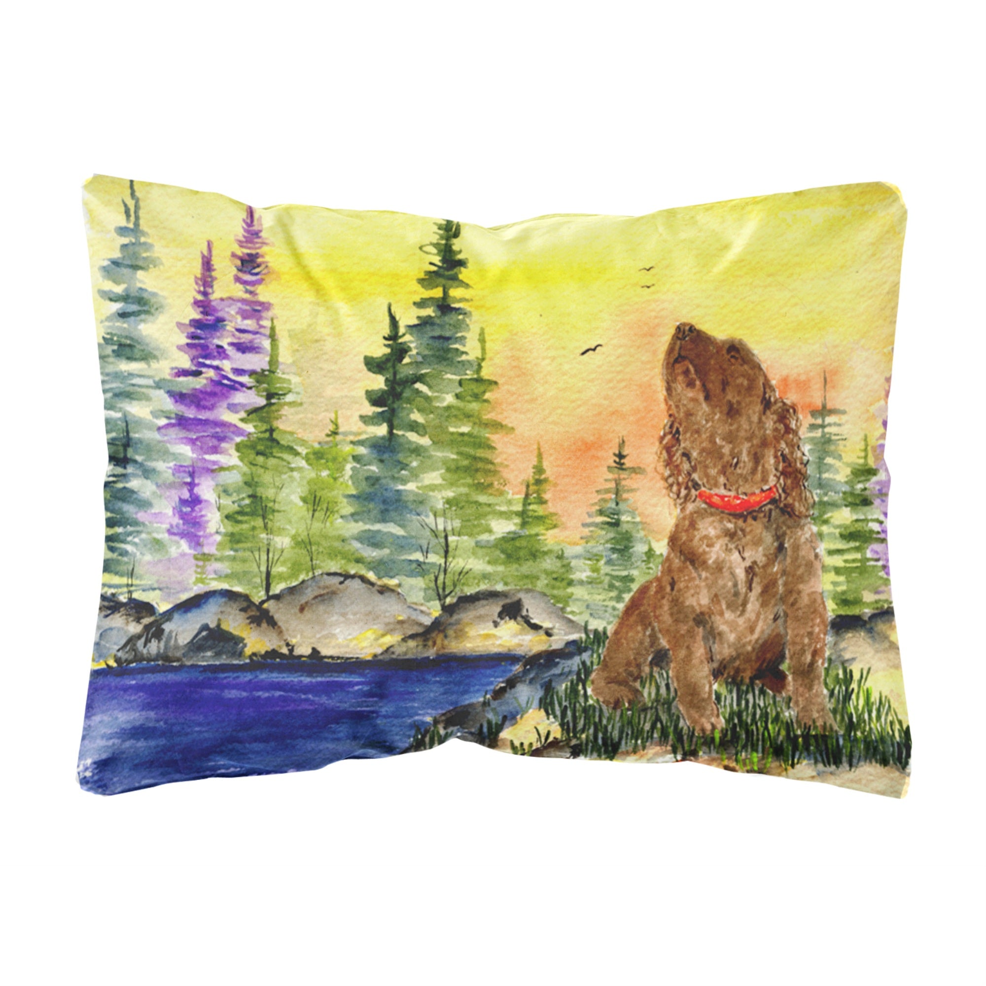 'Caroline'S Treasures Ss8509Pw1216 American Water Spaniel Decorative Canvas Fabric Pillow, Large, Multicolor'