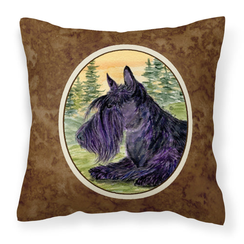 'Caroline'S Treasures Ss8511Pw1414 Scottish Terrier Decorative Canvas Fabric Pillow, Large, Multicolor'