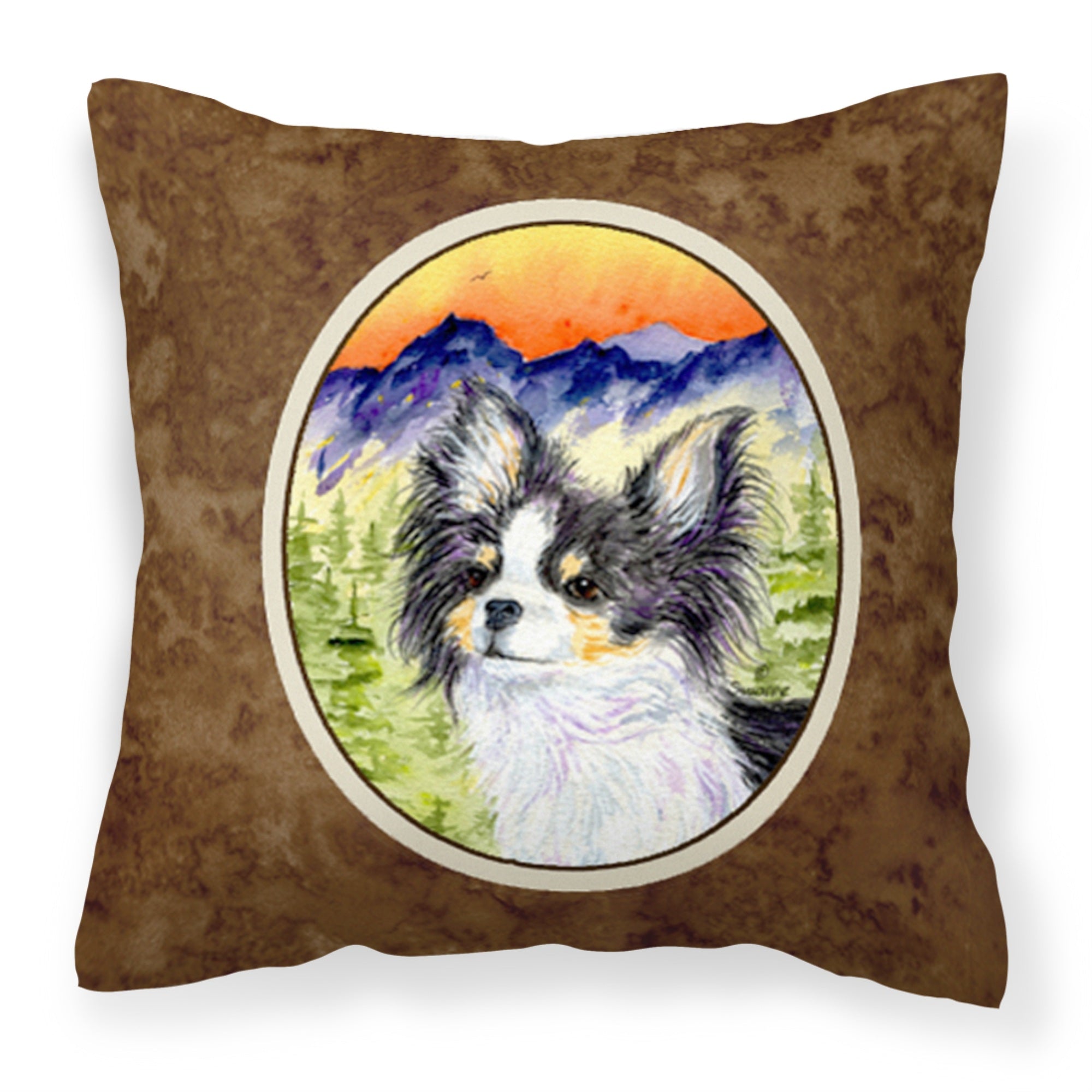 'Caroline'S Treasures Ss8517Pw1414 Chihuahua Decorative Canvas Fabric Pillow, Large, Multicolor'