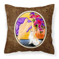 'Caroline'S Treasures Ss8521Pw1414 Lady With Her Chihuahua Decorative Canvas Fabric Pillow, Large, Multicolor'