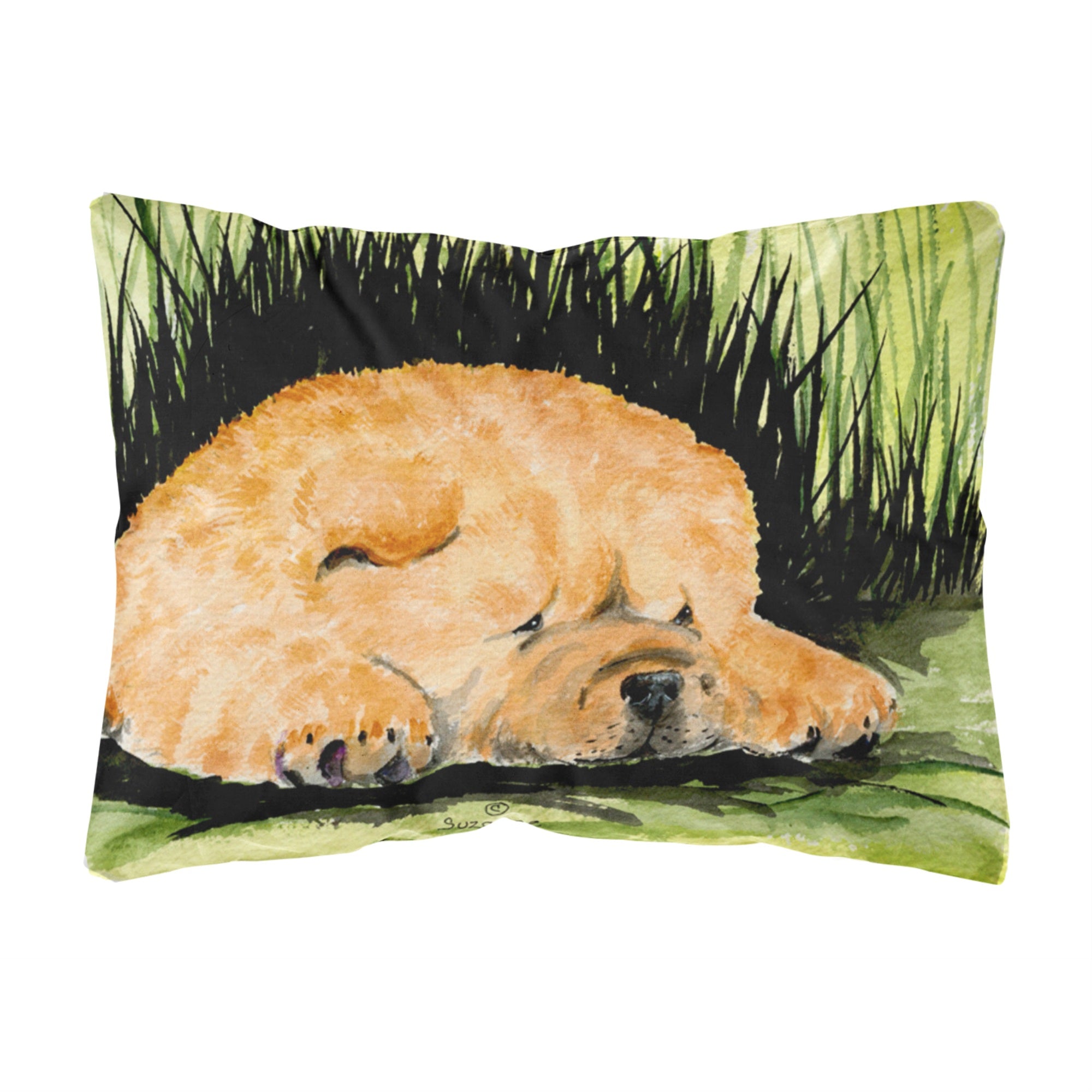 'Caroline'S Treasures Ss8525Pw1216 Chow Chow Decorative Canvas Fabric Pillow, Large, Multicolor'