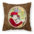 'Caroline'S Treasures Ss8539Pw1414 Lady Driving With Her Shih Tzu Fabric Pillow, Large, Multicolor'