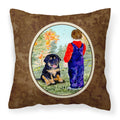 'Caroline'S Treasures Ss8548Pw1414 Tibetan Mastiff Decorative Canvas Fabric Pillow, Large, Multicolor'