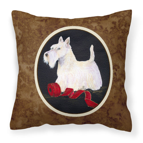 'Caroline'S Treasures Ss8553Pw1414 Scottish Terrier Decorative Canvas Fabric Pillow, Large, Multicolor'
