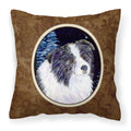 'Caroline'S Treasures Ss8558Pw1414 Starry Night Border Collie Fabric Pillow, Large, Multicolor'