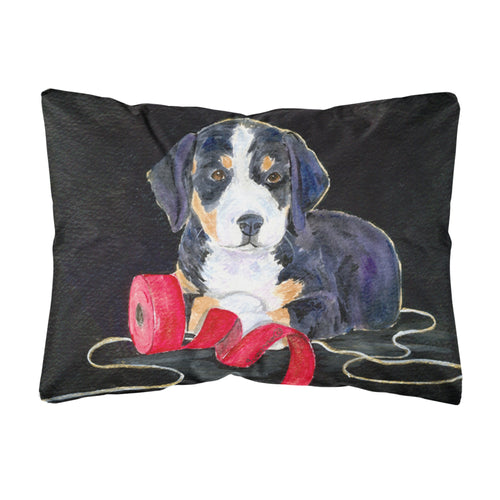 'Caroline'S Treasures Ss8566Pw1216 Entlebucher Mountain Dog Decorative Canvas Fabric Pillow, Large, Multicolor'