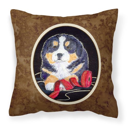 'Caroline'S Treasures Ss8569Pw1414 Bernese Mountain Dog Decorative Canvas Fabric Pillow, Large, Multicolor'