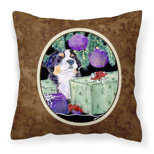 'Caroline'S Treasures Ss8582Pw1414 Bernese Mountain Dog Decorative Canvas Fabric Pillow, Large, Multicolor'