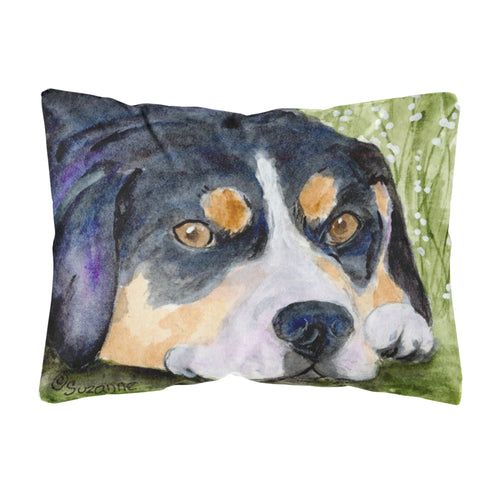 'Caroline'S Treasures Ss8596Pw1216 Entlebucher Mountain Dog Decorative Canvas Fabric Pillow, Large, Multicolor'