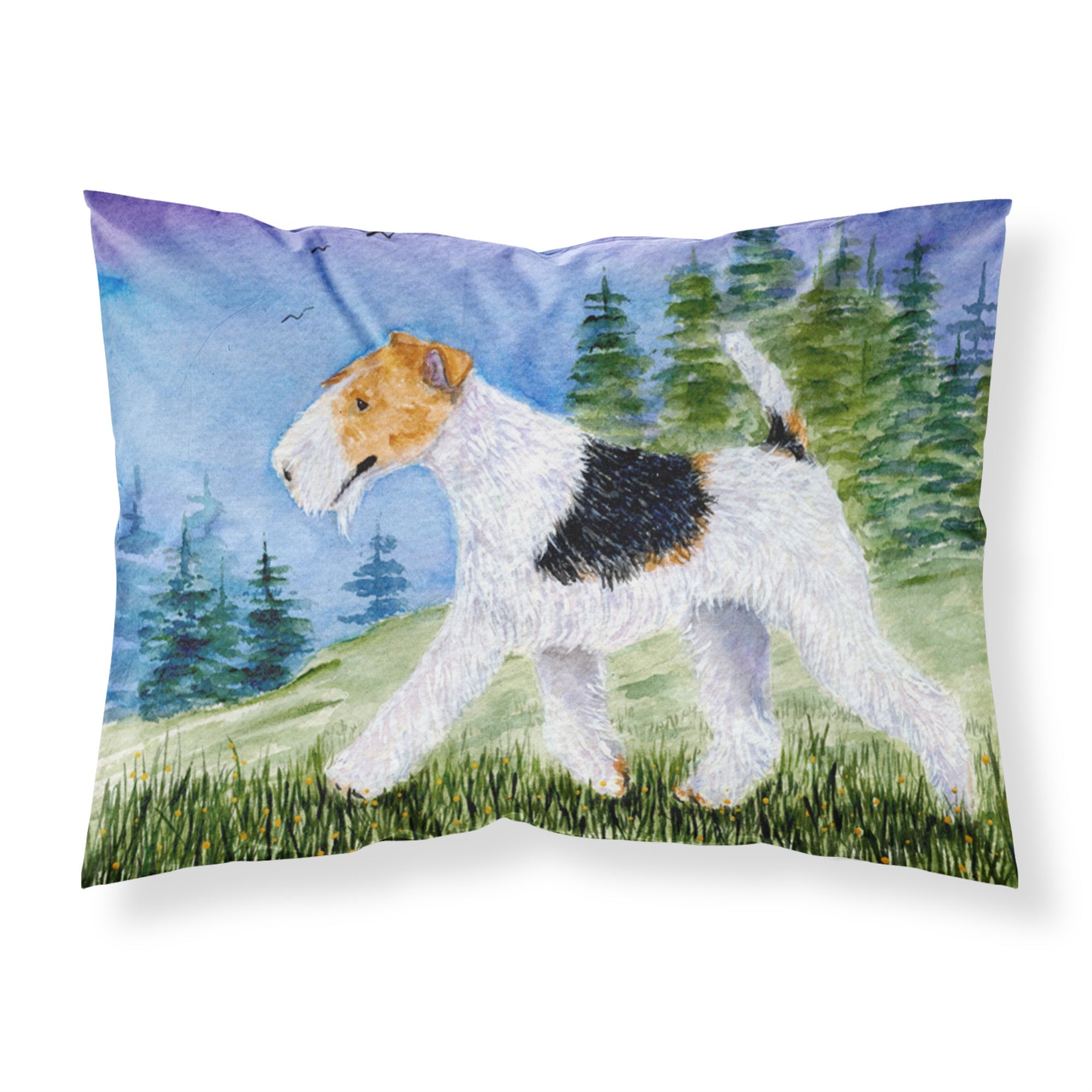 'Caroline'S Treasures Ss8599Pillowcase Fox Terrier Moisture Wicking Fabric Standard Pillowcase, Large, Multicolor'