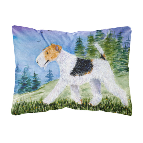 'Caroline'S Treasures Ss8599Pw1216 Fox Terrier Decorative Canvas Fabric Pillow, Large, Multicolor'