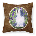 'Caroline'S Treasures Ss8602Pw1414 Bearded Collie Decorative Canvas Fabric Pillow, Large, Multicolor'