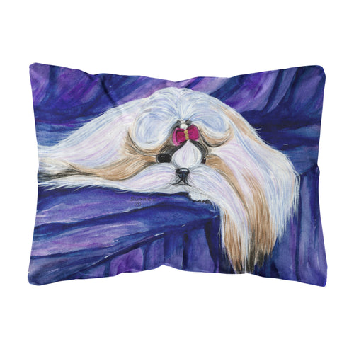 'Caroline'S Treasures Ss8605Pw1216 Shih Tzu Decorative Canvas Fabric Pillow, Large, Multicolor'