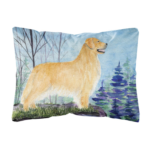 'Caroline'S Treasures Ss8607Pw1216 Golden Retriever Decorative Canvas Fabric Pillow, Large, Multicolor'