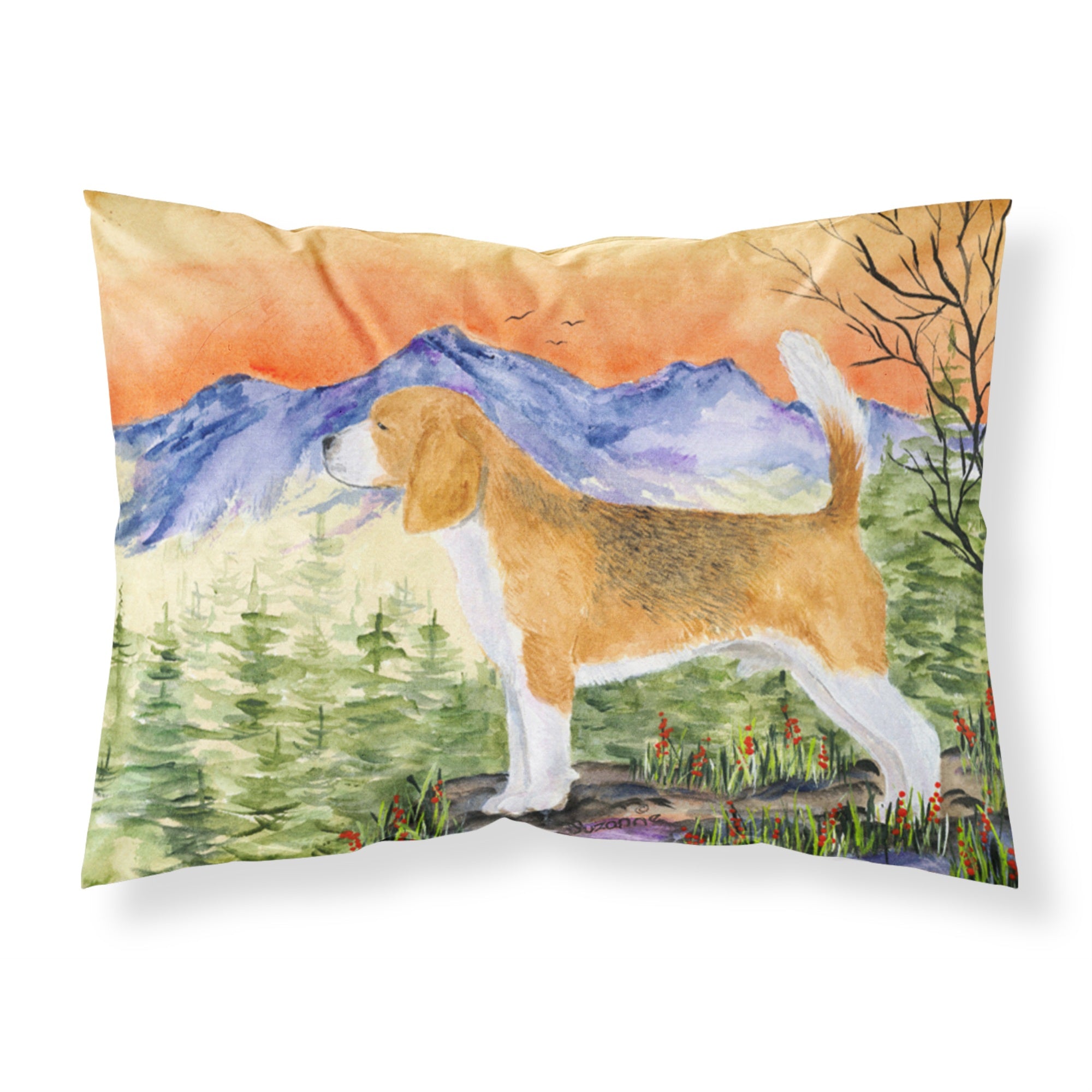 'Caroline'S Treasures Ss8615Pillowcase Beagle Moisture Wicking Fabric Standard Pillowcase, Large, Multicolor'
