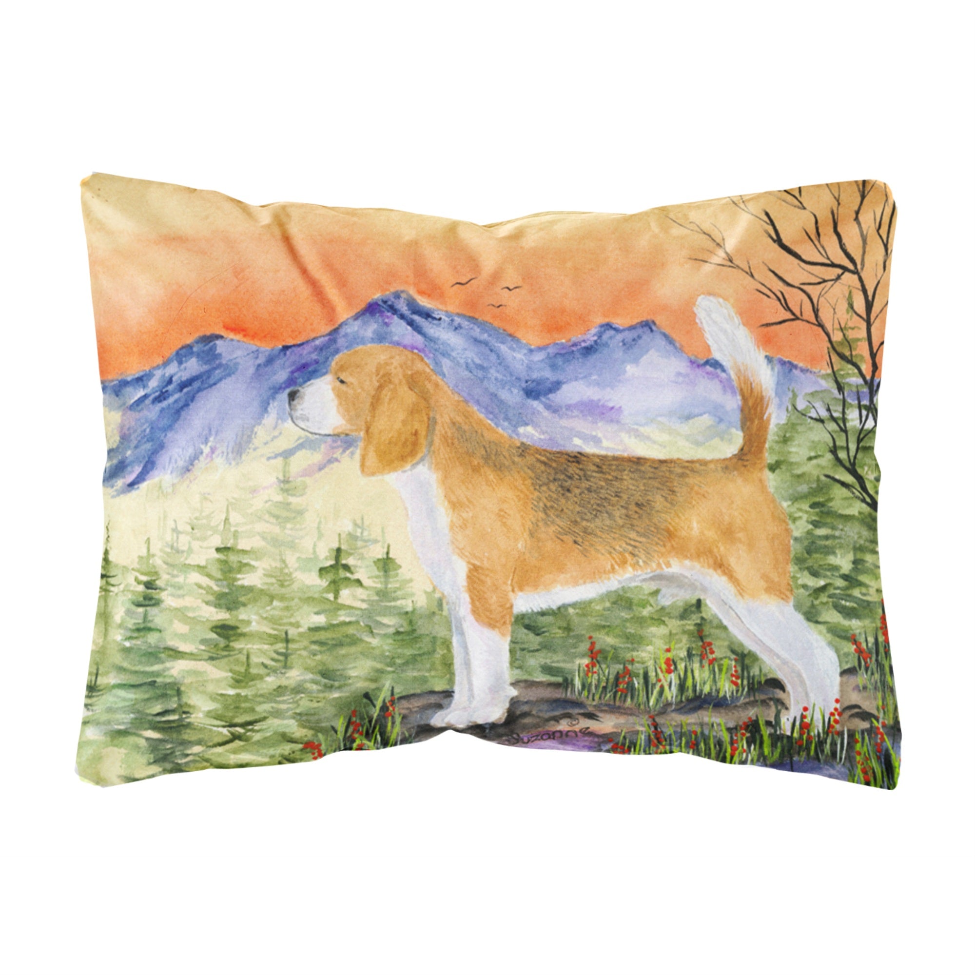 'Caroline'S Treasures Ss8615Pw1216 Beagle Decorative Canvas Fabric Pillow, Large, Multicolor'