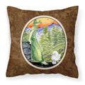 'Caroline'S Treasures Ss8618Pw1414 Poodle Decorative Canvas Fabric Pillow, Large, Multicolor'