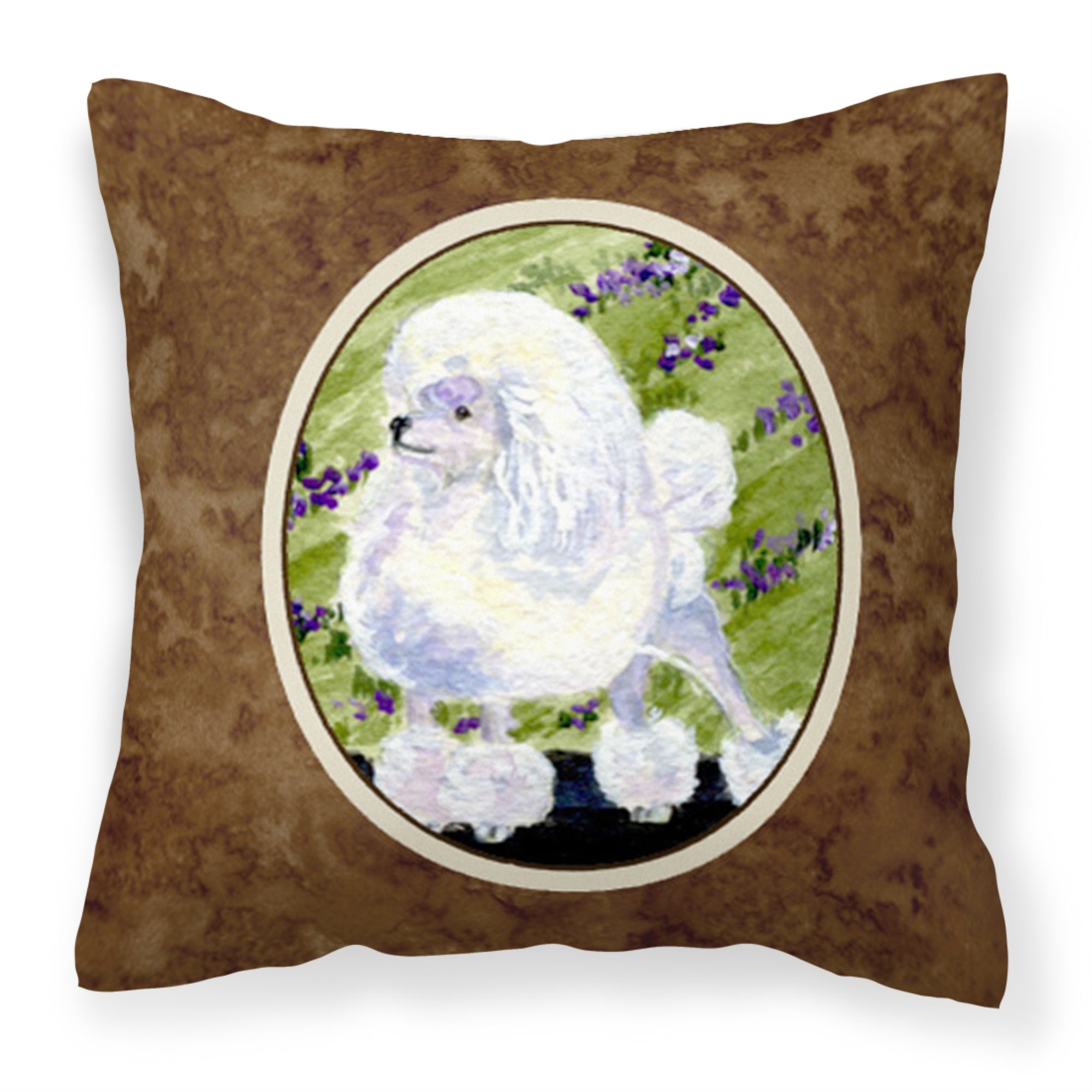 'Caroline'S Treasures Ss8620Pw1414 Poodle Decorative Canvas Fabric Pillow, Large, Multicolor'