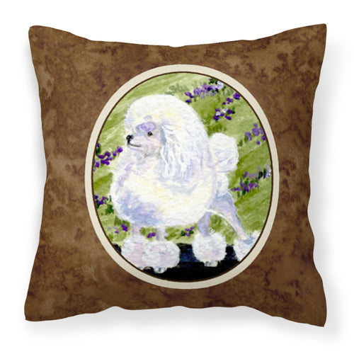 'Caroline'S Treasures Ss8620Pw1414 Poodle Decorative Canvas Fabric Pillow, Large, Multicolor'