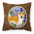 'Caroline'S Treasures Ss8629Pw1414 Shiba Inu Decorative Canvas Fabric Pillow, Large, Multicolor'