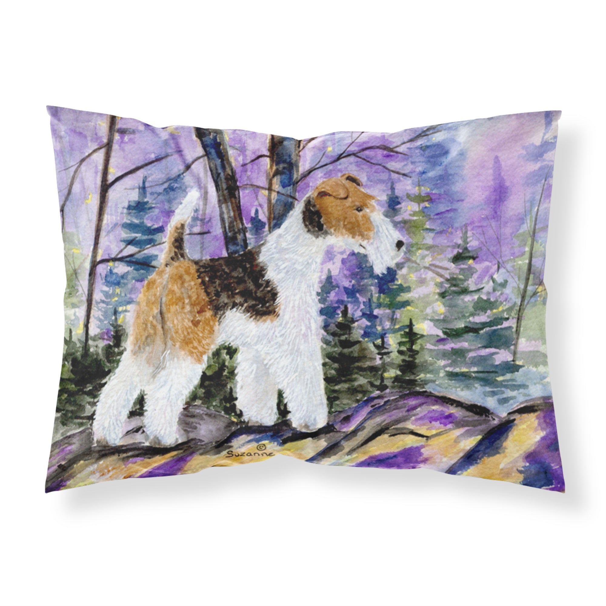 'Caroline'S Treasures Ss8630Pillowcase Fox Terrier Moisture Wicking Fabric Standard Pillowcase, Large, Multicolor'