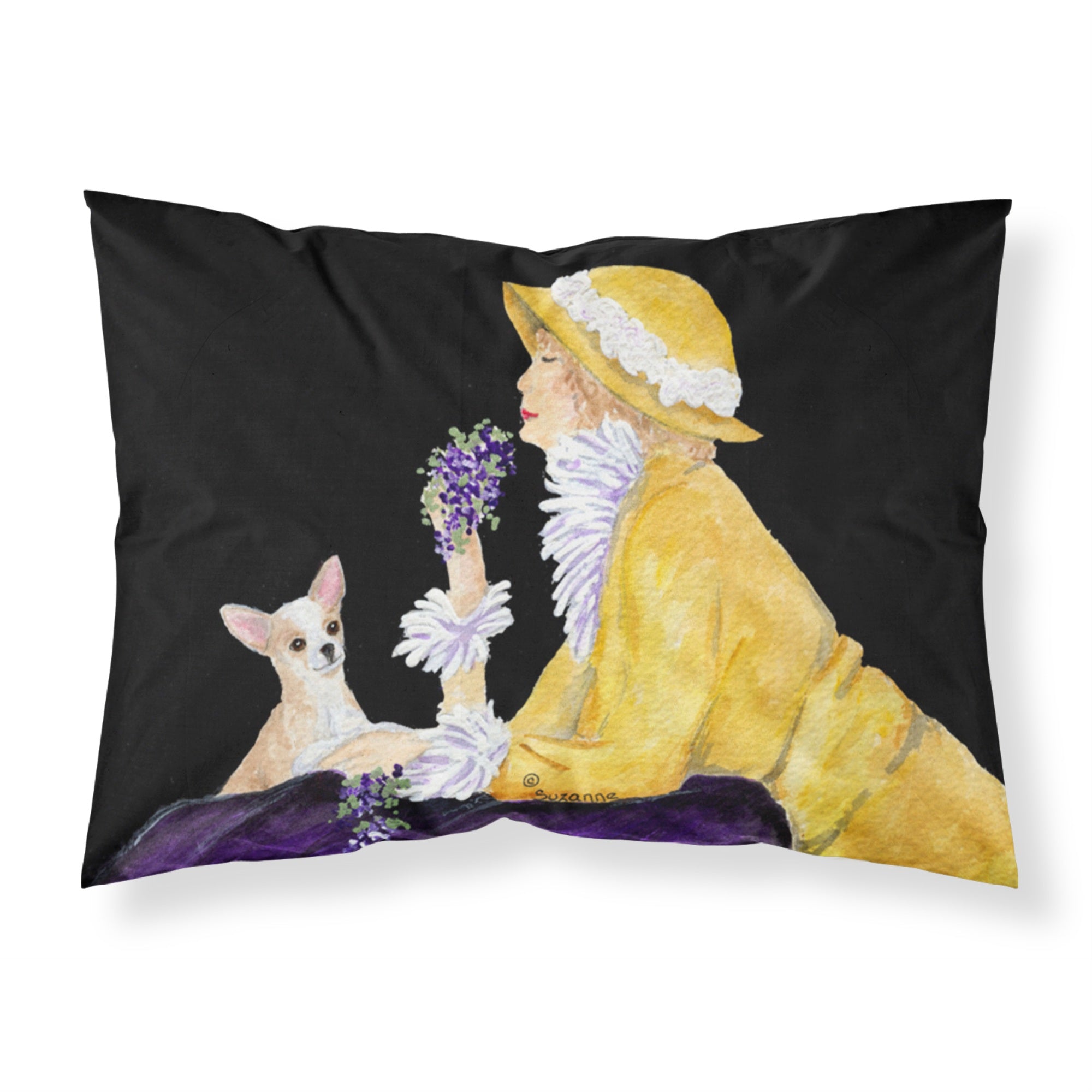 'Caroline'S Treasures Ss8632Pillowcase Chihuahua Moisture Wicking Fabric Standard Pillowcase, Large, Multicolor'