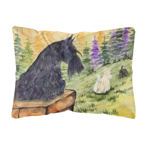 'Caroline'S Treasures Ss8634Pw1216 Scottish Terrier Decorative Canvas Fabric Pillow, Large, Multicolor'