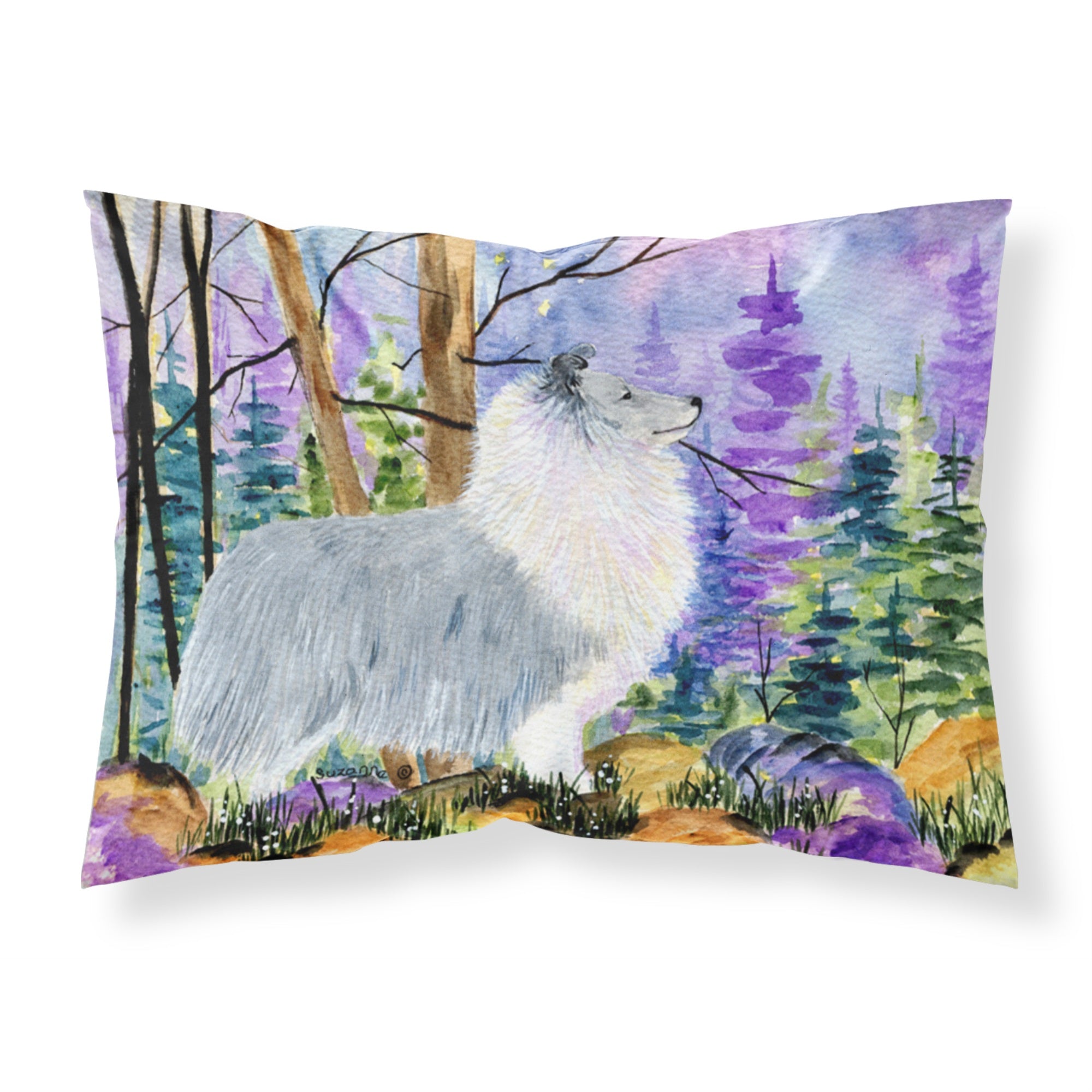 'Caroline'S Treasures Ss8636Pillowcase Sheltie Moisture Wicking Fabric Standard Pillowcase, Large, Multicolor'