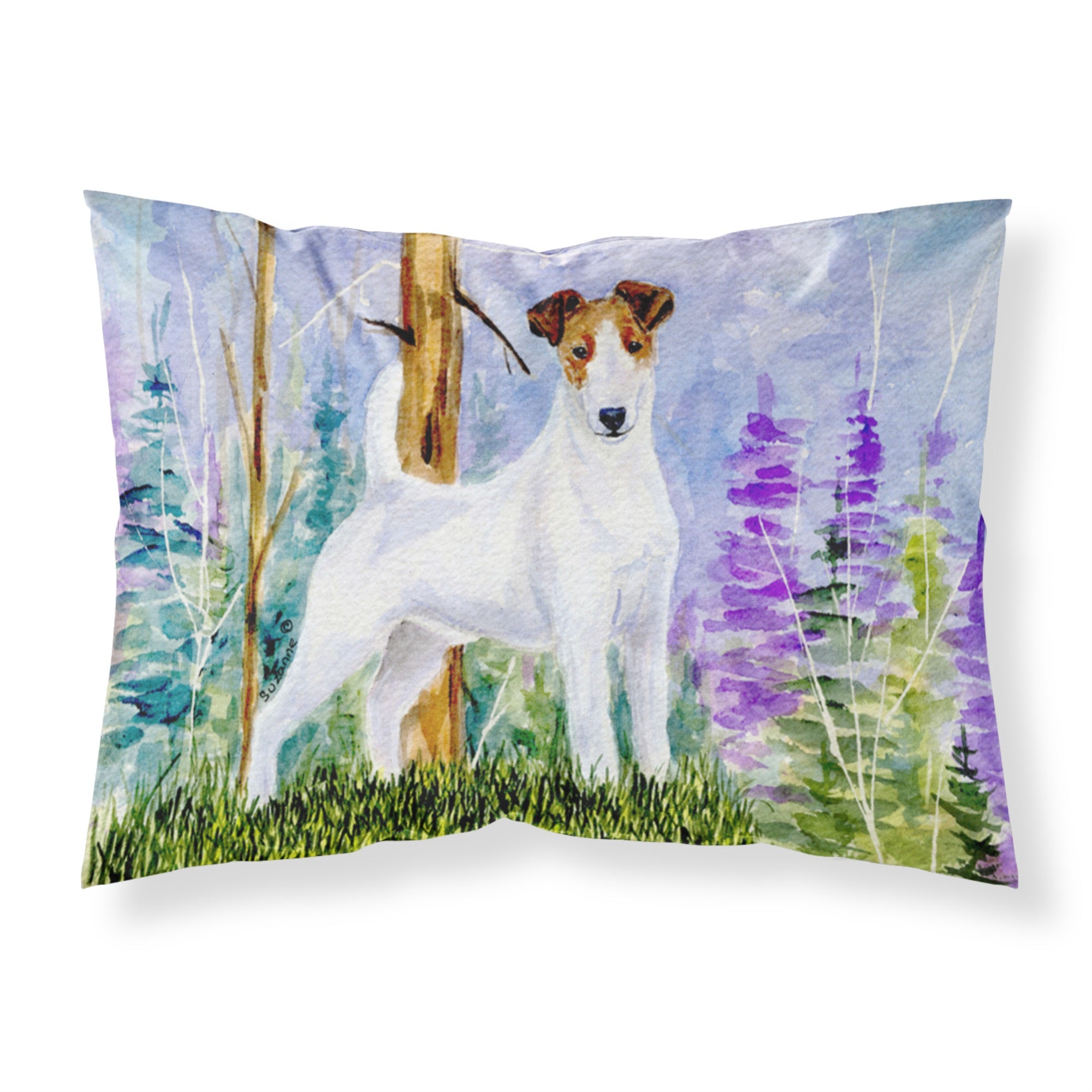 'Caroline'S Treasures Ss8637Pillowcase Jack Russell Terrier Moisture Wicking Fabric Standard Pillowcase, Large, Multicolor'