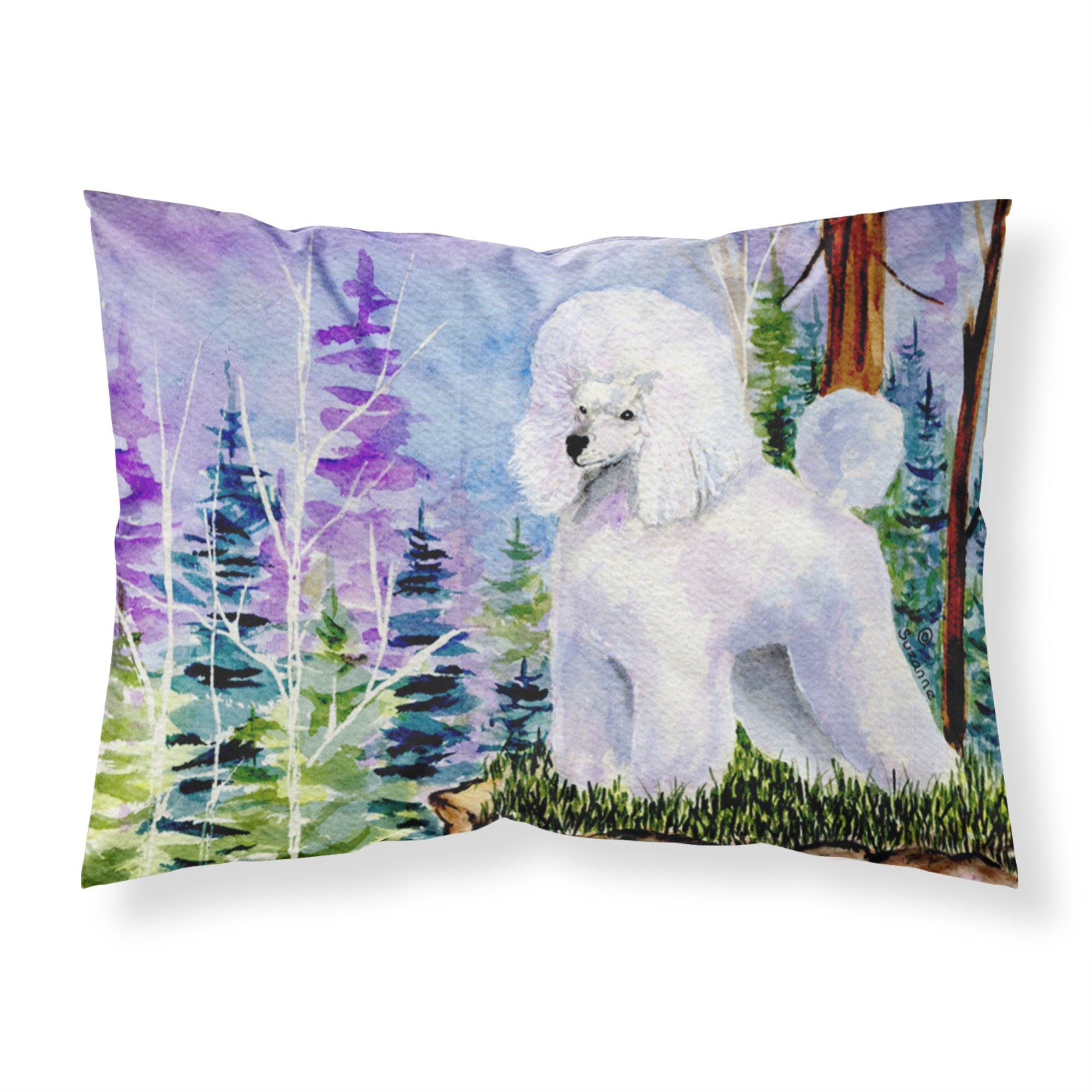 'Caroline'S Treasures Ss8639Pillowcase Poodle Moisture Wicking Fabric Standard Pillowcase, Large, Multicolor'
