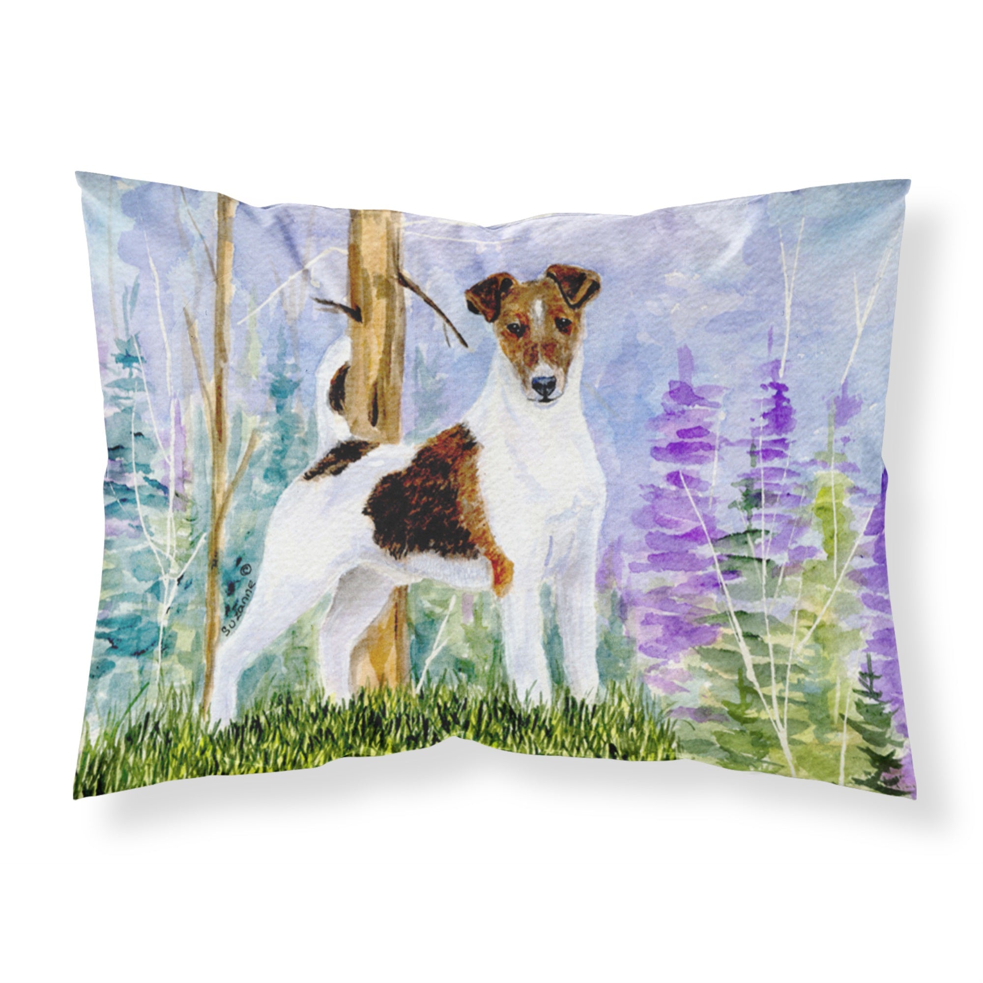 'Caroline'S Treasures Ss8640Pillowcase Jack Russell Terrier Moisture Wicking Fabric Standard Pillowcase, Large, Multicolor'