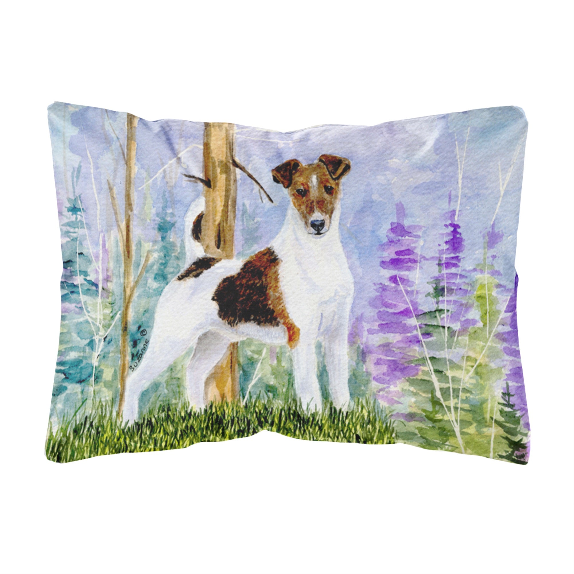 'Caroline'S Treasures Ss8640Pw1216 Jack Russell Terrier Decorative Canvas Fabric Pillow, Large, Multicolor'