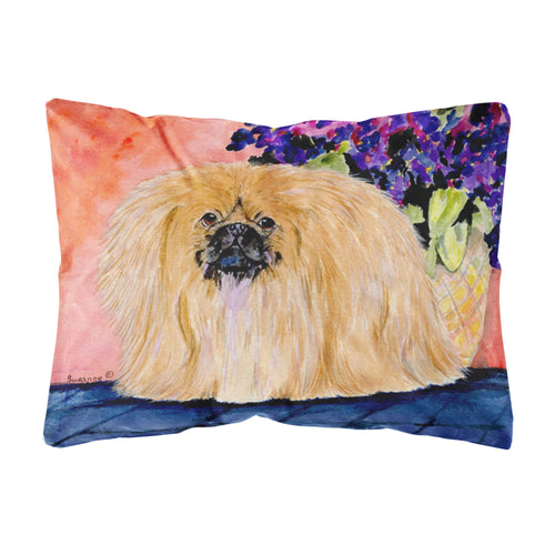'Caroline'S Treasures Ss8661Pw1216 Pekingese Decorative Canvas Fabric Pillow, Large, Multicolor'