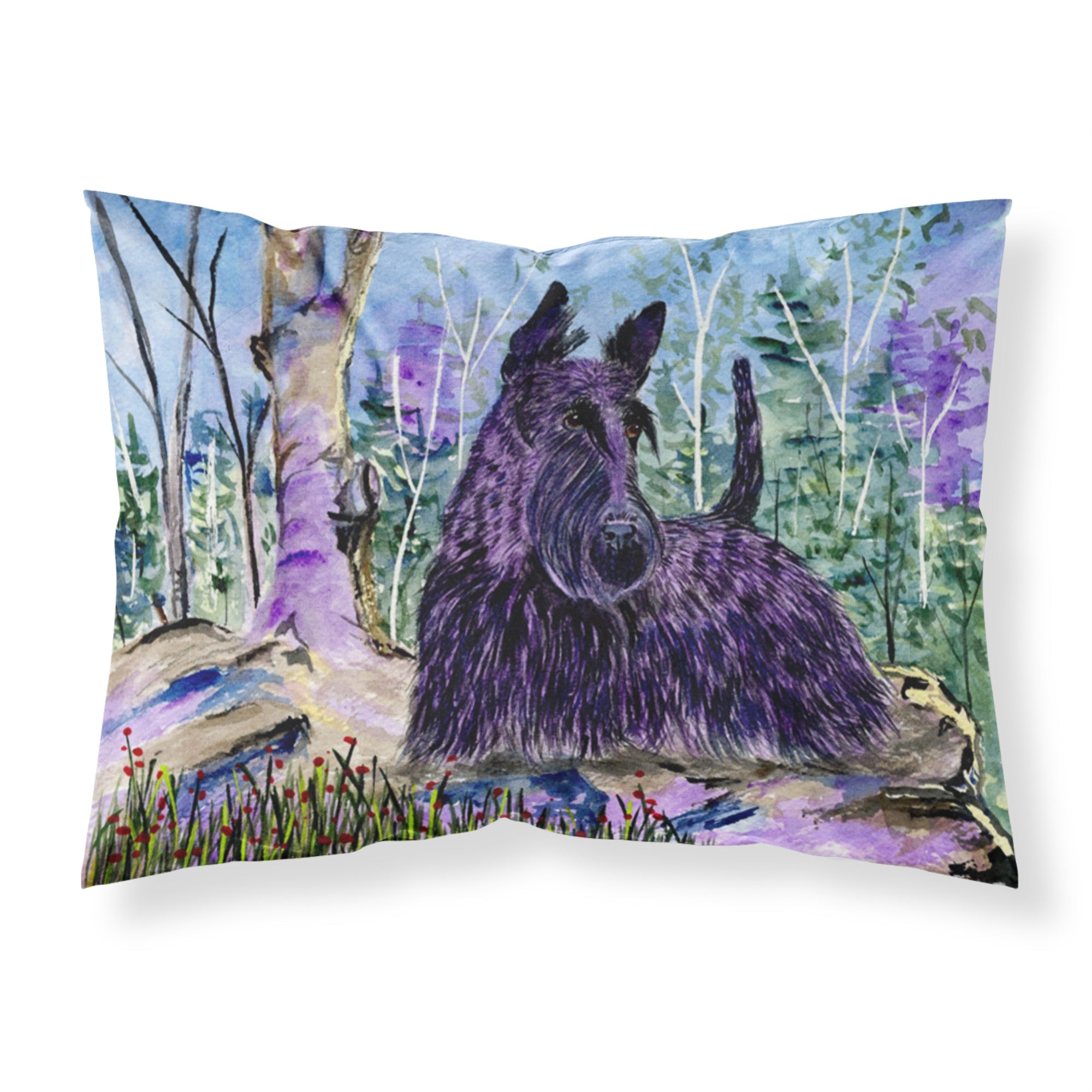 'Caroline'S Treasures Ss8666Pillowcase Scottish Terrier Moisture Wicking Fabric Standard Pillowcase, Large, Multicolor'