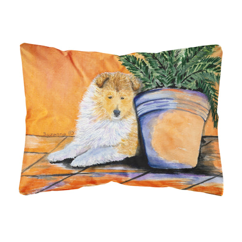 'Caroline'S Treasures Ss8667Pw1216 Sheltie Decorative Canvas Fabric Pillow, Large, Multicolor'
