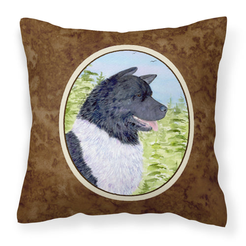 'Caroline'S Treasures Ss8670Pw1414 Akita Decorative Canvas Fabric Pillow, Large, Multicolor'