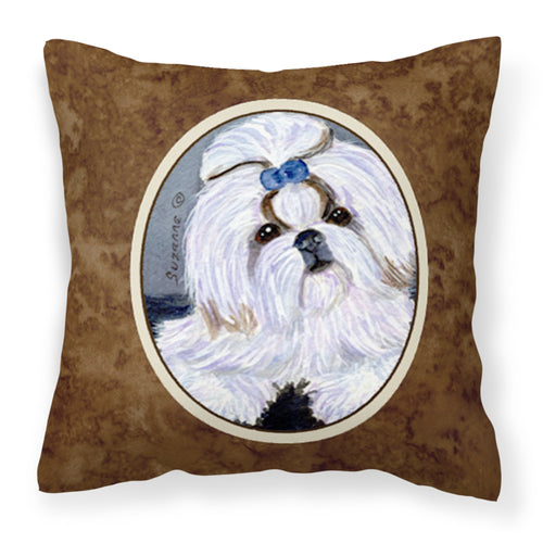 'Caroline'S Treasures Ss8685Pw1414 Shih Tzu Decorative Canvas Fabric Pillow, Large, Multicolor'
