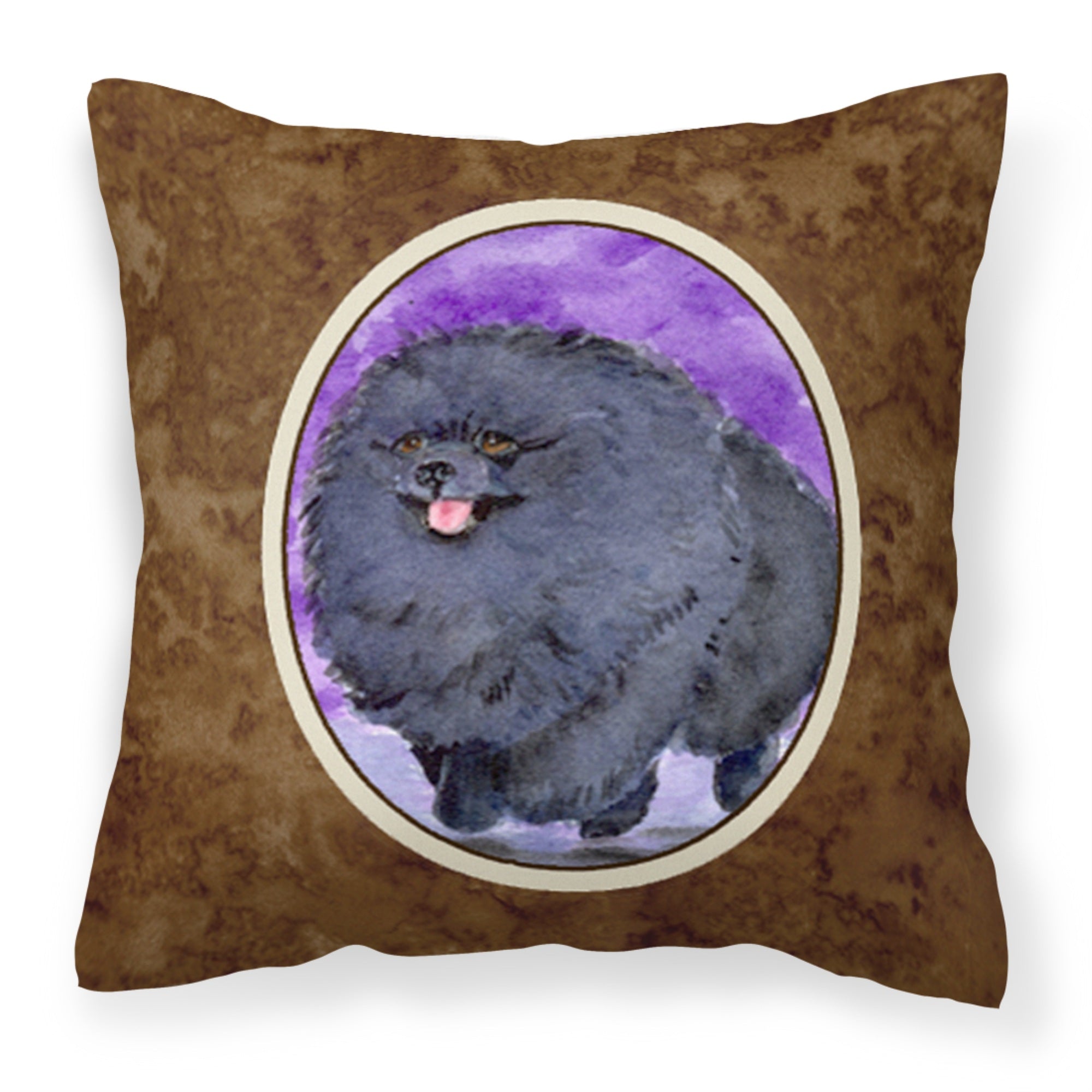 'Caroline'S Treasures Ss8686Pw1414 Pomeranian Decorative Canvas Fabric Pillow, Large, Multicolor'